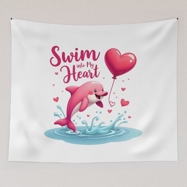 Item preview, Romantic Dolphin - Swim into My Heart designed and sold by Bulwshop.