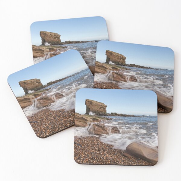Item preview, Long Exposure, Rugged Sea Stack at Collywell Bay designed and sold by David Patterson.