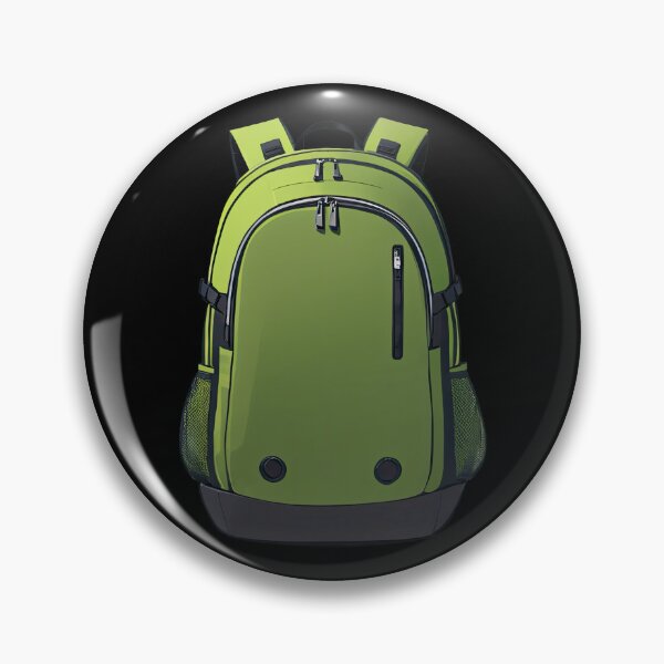 Item preview, Vibrant Green Backpack with Zipper and Mesh Side Pockets designed and sold by artwaves.