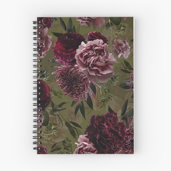 Item preview, Vintage Dramatic Glamour Real Moody Florals - Dark Roses And chrysantems - green - double layer  designed and sold by UtArt.