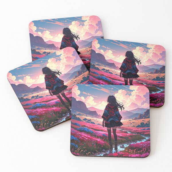 Item preview, Beautiful Floral Valley | Anime Girl | Anime Landscape designed and sold by typoinspired.