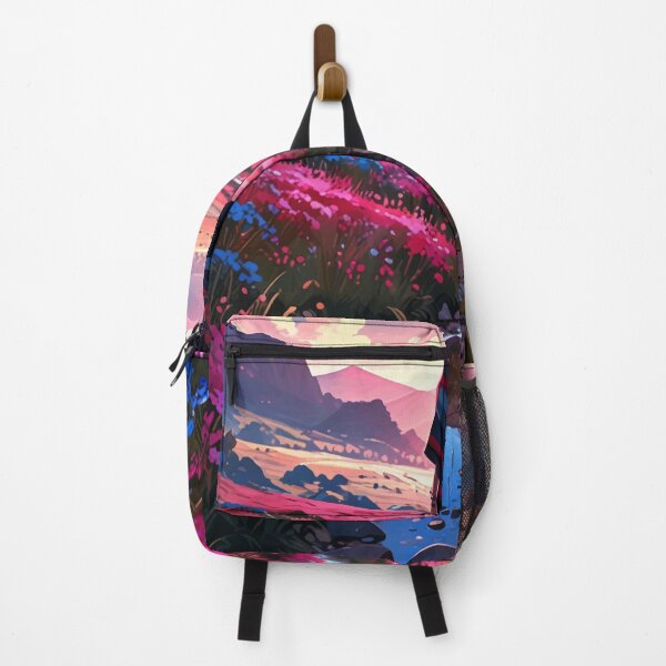 Item preview, Beautiful Floral Valley | Anime Girl | Anime Landscape designed and sold by typoinspired.