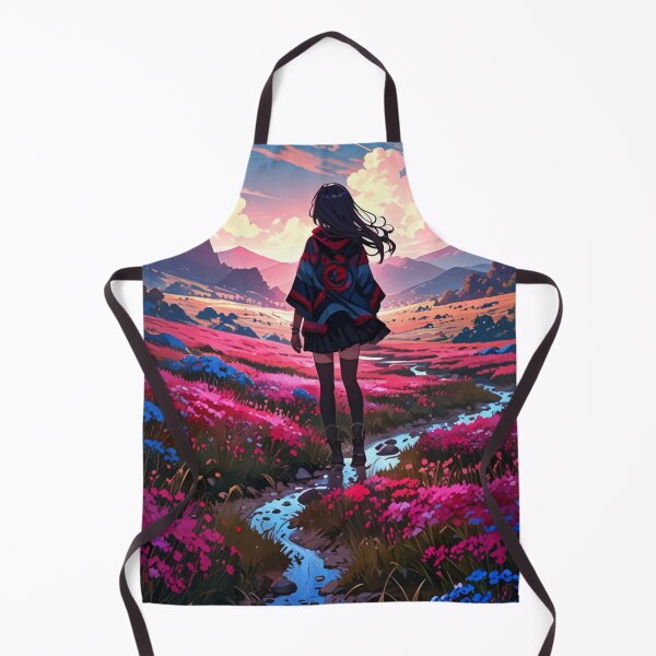 Item preview, Beautiful Floral Valley | Anime Girl | Anime Landscape designed and sold by typoinspired.