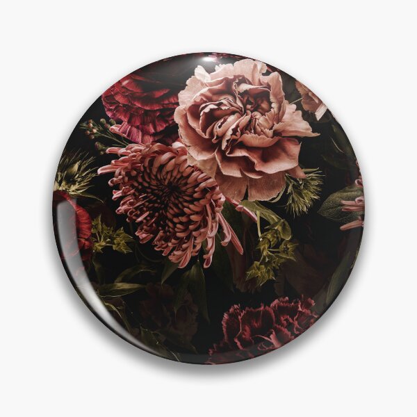 Item preview, Vintage Dramatic Glamour Real Moody Florals - Dark Roses And chrysantems - sepia black - double layer  designed and sold by UtArt.