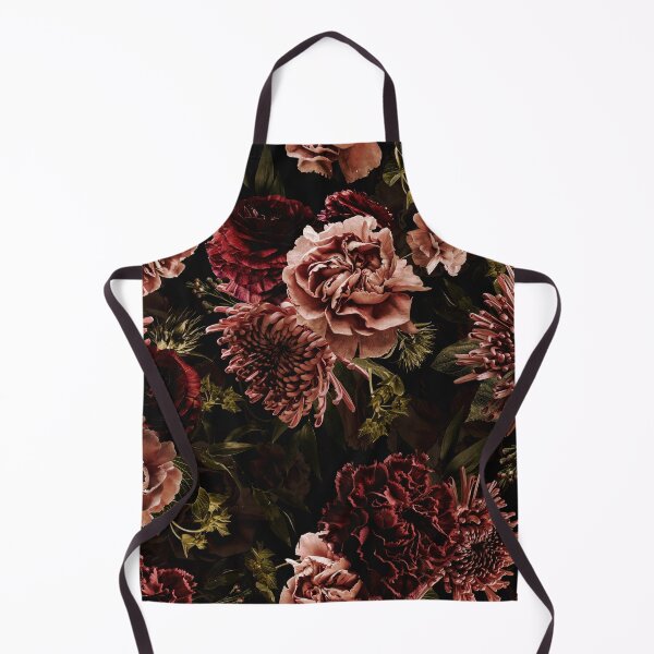 Item preview, Vintage Dramatic Glamour Real Moody Florals - Dark Roses And chrysantems - sepia black - double layer  designed and sold by UtArt.