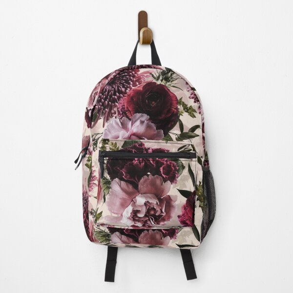 Item preview, Vintage Dramatic Glamour Real Moody Florals - Dark Roses And chrysantems - pale pink - double layer  designed and sold by UtArt.