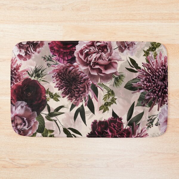Item preview, Vintage Dramatic Glamour Real Moody Florals - Dark Roses And chrysantems - pale pink - double layer  designed and sold by UtArt.