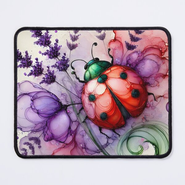 Item preview, Blooming Guardian Ladybug – Abstract Floral Art by LaLi Designs designed and sold by LaLi-Designs.