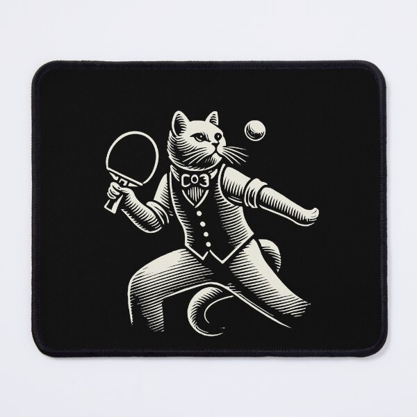 Item preview, Cute Cat Playing Table Tennis CO3 designed and sold by LuminOrb.