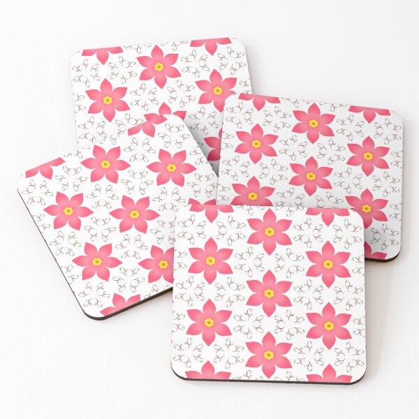 Item preview, Pink flower branch leaf pattern designed and sold by Bulantanyong.