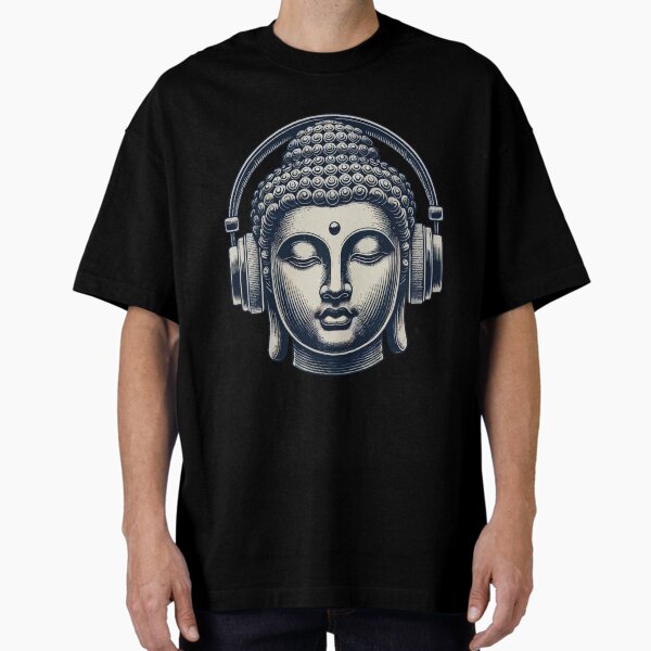 Item preview, Buddha With Headphones Music Streetwear Outfit designed and sold by LuminOrb.