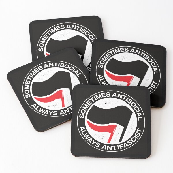 Item preview, Sometimes Antisocial, Always Antifascist designed and sold by Vudu! ⚡ Studio.