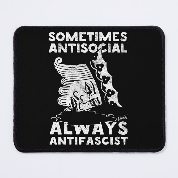 Item preview, Sometimes Antisocial Always Antifascist designed and sold by Vudu! ⚡ Studio.