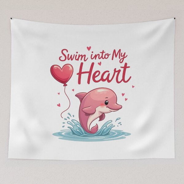 Item preview, Romantic Dolphin - Swim into My Heart designed and sold by Bulwshop.