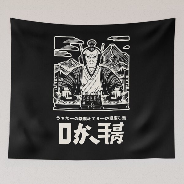 Item preview, Dj Samurai Streetwear Music Retro Design Vibes designed and sold by LuminOrb.