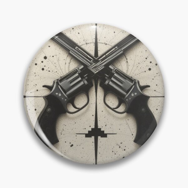 Item preview, Two Guns Blazing I Round Target designed and sold by Orese12.