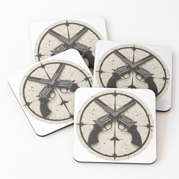 Item preview, Two Guns Blazing I Round Target designed and sold by Orese12.