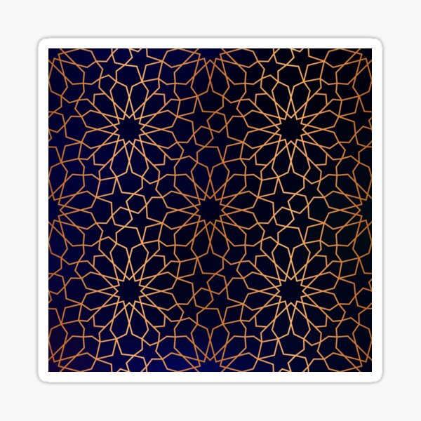 Item preview, Moroccan effect with Deep blue Abstract background designed and sold by Fantacaroo Designs.
