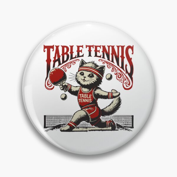 Item preview, Cute Cat Table Tennis Vintage Style Retro designed and sold by LuminOrb.