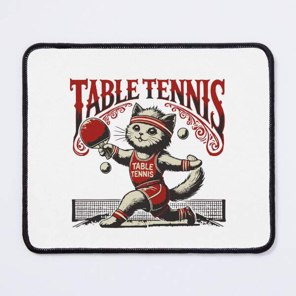 Item preview, Cute Cat Table Tennis Vintage Style Retro designed and sold by LuminOrb.