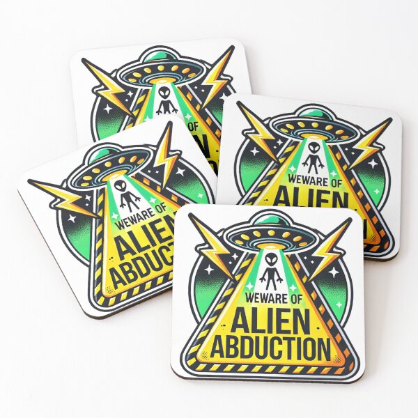 Item preview, "Alien Abduction Warning Sticker Design" designed and sold by ForFamily1120.
