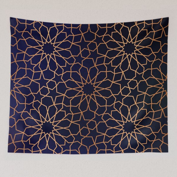 Item preview, Moroccan effect with Deep blue Abstract background designed and sold by Fantacaroo Designs.