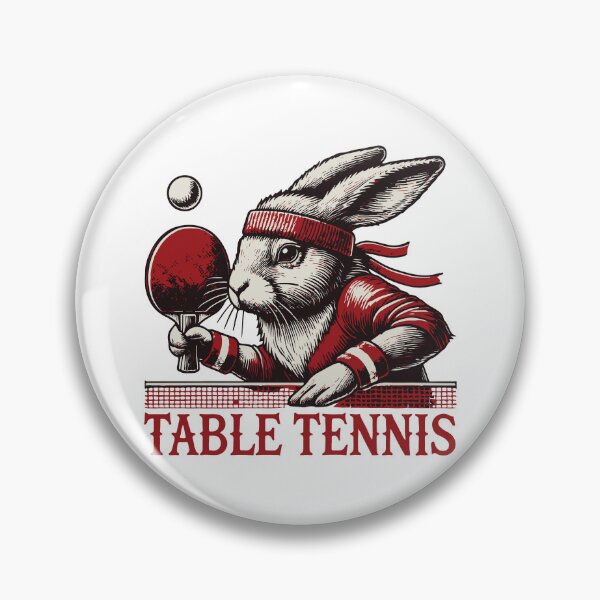 Item preview, Rabbit Vintage Retro Table Tennis Master designed and sold by LuminOrb.