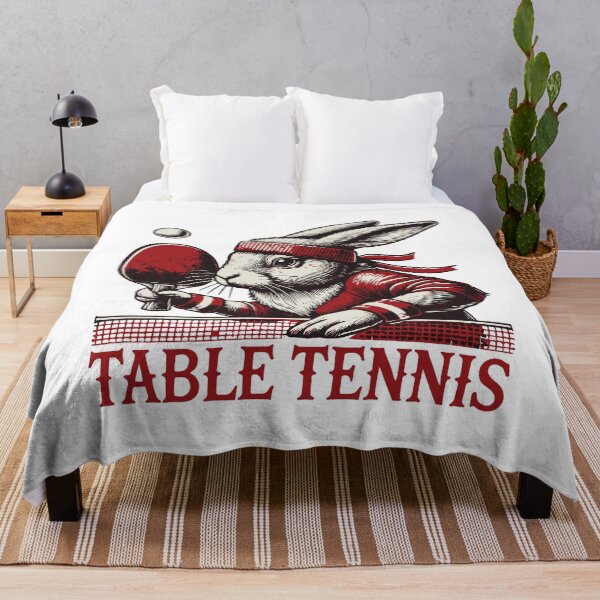 Item preview, Rabbit Vintage Retro Table Tennis Master designed and sold by LuminOrb.