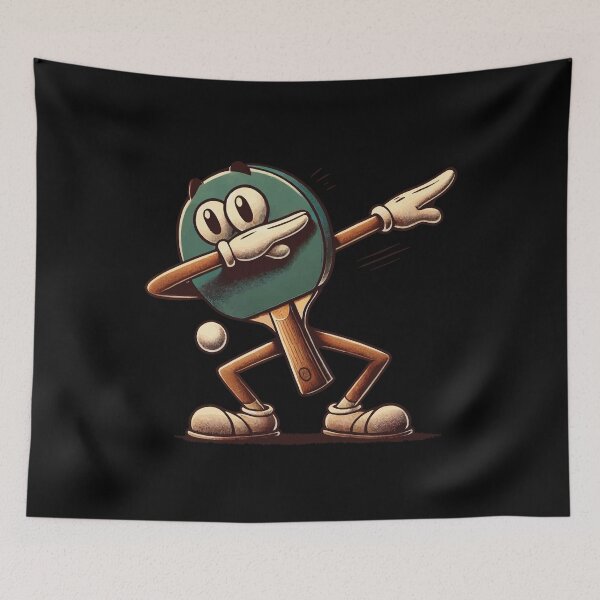 Item preview, Dabbing Table Tennis Bat Cartoon Funny designed and sold by LuminOrb.
