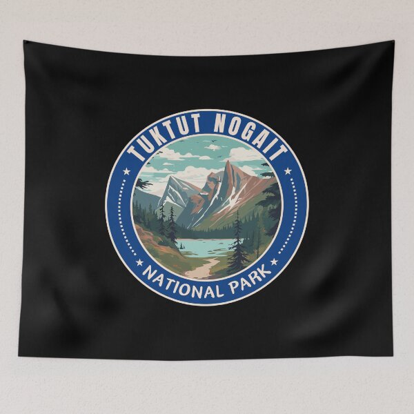 Item preview, Tuktut Nogait National Park in Northwest Territories Canada Retro Travel Art Emblem designed and sold by MaateoDesign.