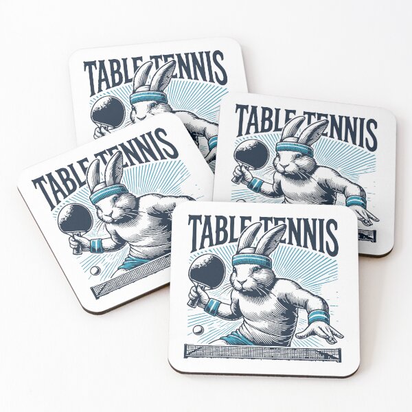 Item preview, Bunny Vintage Retro Table Tennis Champion Design designed and sold by LuminOrb.