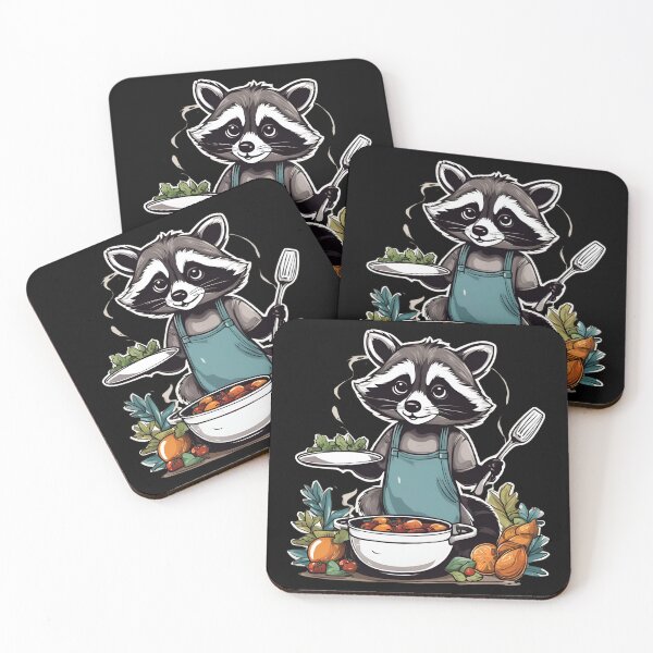 Item preview, Cooking Raccoon Gift for Cook designed and sold by Bawek85Designs.