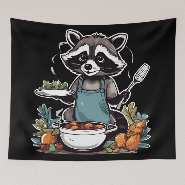 Item preview, Cooking Raccoon Gift for Cook designed and sold by Bawek85Designs.