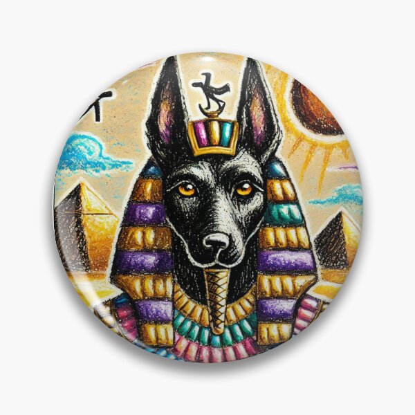 Item preview, "Crayon-Style Anubis Illustration with Mystical Vibes" designed and sold by ForFamily1120.