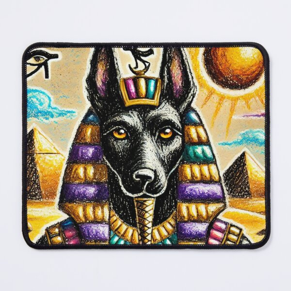 Item preview, "Crayon-Style Anubis Illustration with Mystical Vibes" designed and sold by ForFamily1120.