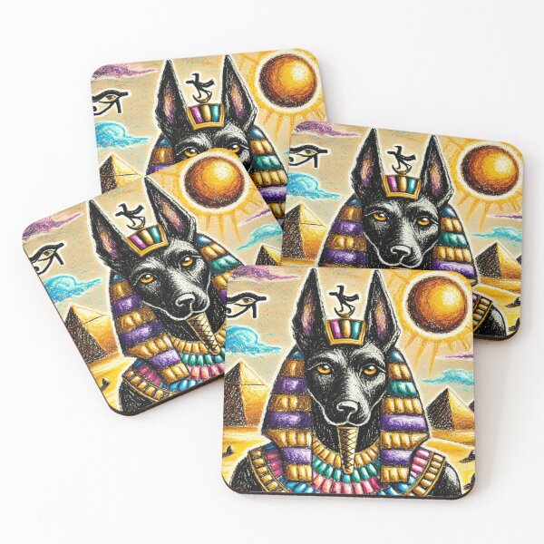 Item preview, "Crayon-Style Anubis Illustration with Mystical Vibes" designed and sold by ForFamily1120.