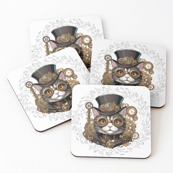 Item preview, Steampunk Cat - Steampunk Design designed and sold by Furry Paw  Prints.