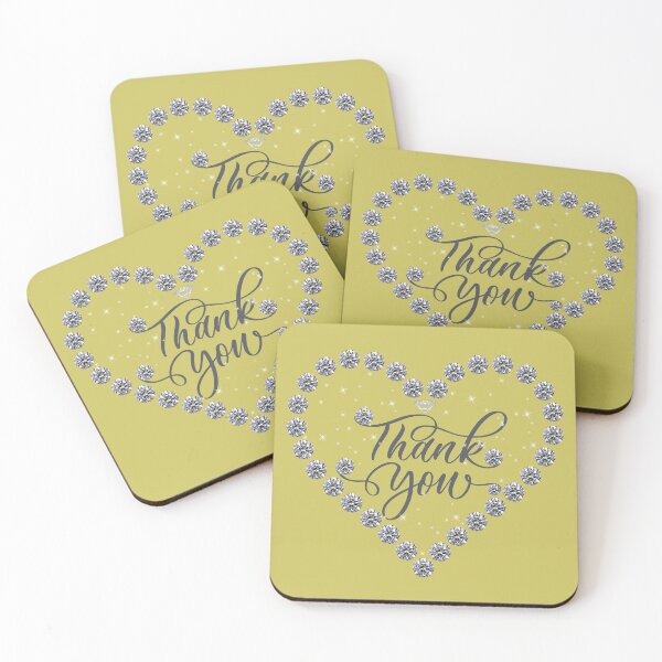 Item preview, Thank you on diamonds heart designed and sold by Rbnano.