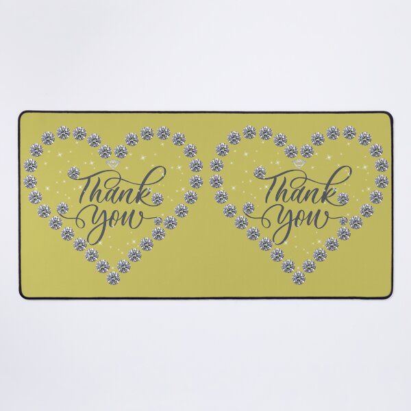 Item preview, Thank you on diamonds heart designed and sold by Rbnano.