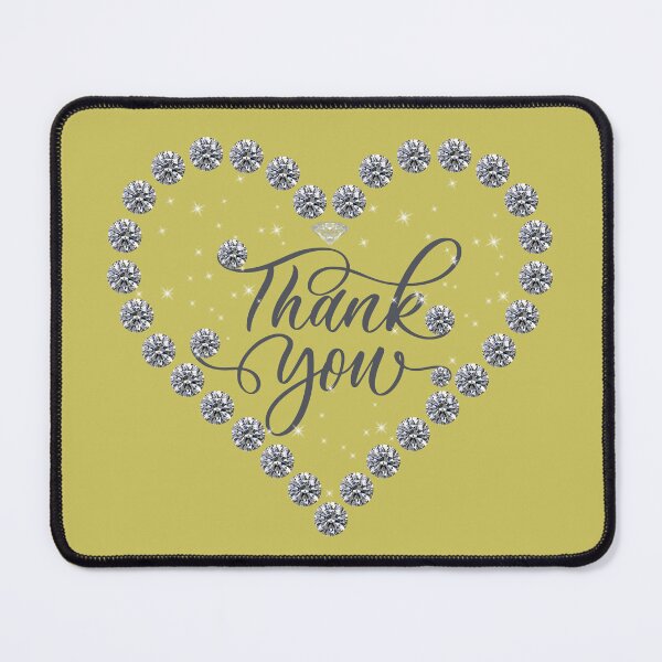 Item preview, Thank you on diamonds heart designed and sold by Rbnano.