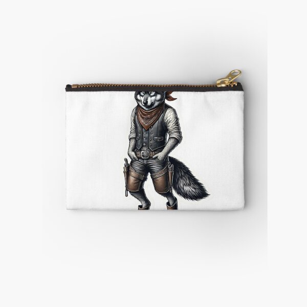 Item preview, "Realistic Cowboy Wolf Full-Body Sticker Design" designed and sold by ForFamily1120.