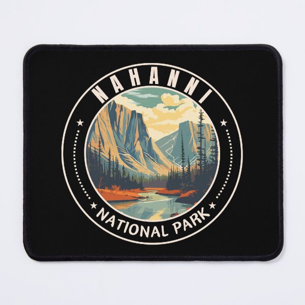 Item preview, Nahanni National Park in Northwest Territories Canada Retro Travel Art Emblem designed and sold by MaateoDesign.