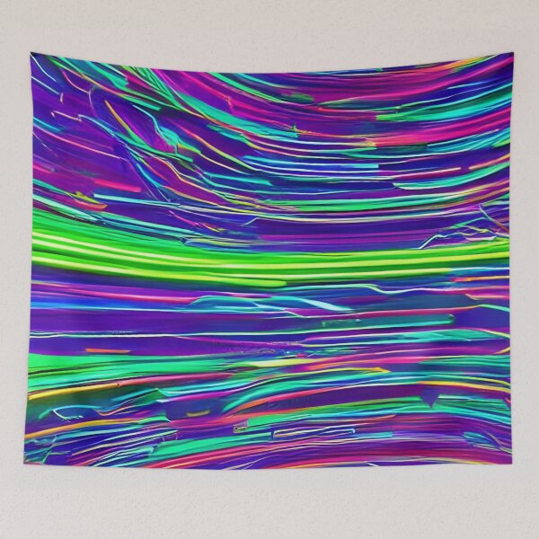 Item preview, Vibrant Neon Abstract Art | 014 designed and sold by Artful-Abstract.