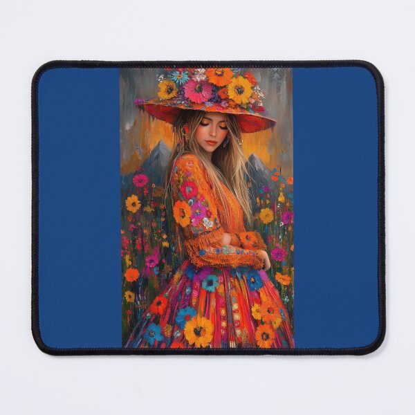 Item preview, Vibrant Grace: Peruvian Woman in Bloom designed and sold by ArtVibeCo.