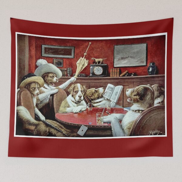 Item preview,  DOGS PLAYING POKER : Vintage Poker Club Abstract Print designed and sold by posterbobs.