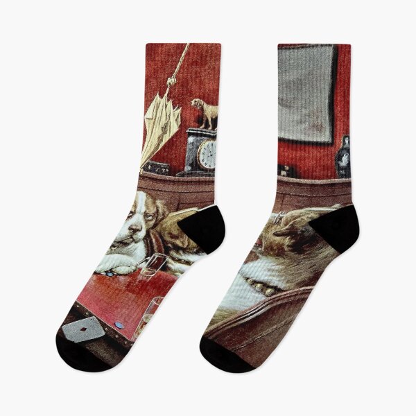Item preview,  DOGS PLAYING POKER : Vintage Poker Club Abstract Print designed and sold by posterbobs.