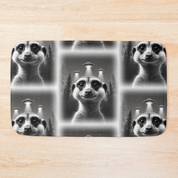 Item preview, Meerkat UFO Animal Selfie: A fun and hilarious pattern featuring animals taking selfies with aliens during an unexpected encounter. designed and sold by Grang Art Artistic Designs.