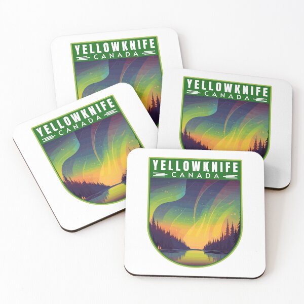 Item preview, Yellowknife in Northwest Territories Canada Retro Travel Art Emblem designed and sold by MaateoDesign.