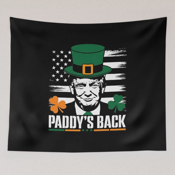 Item preview, Funny Trump Paddy's Back - This funny gift is perfect for Trump fans, Irish humor enthusiasts, and anyone looking for a unique St. Patrick's Day accent. designed and sold by ZyziowskyArt.