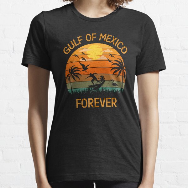 Aperçu de l'œuvre Conception de coucher de soleil vintage politique du golfe du Mexique pour les fans du Mexique homme femme créée et vendue par All Year Round.